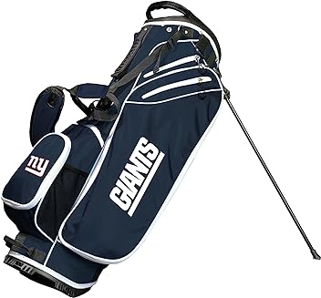 Team Golf NFL New York Giants Birdie Golf Stand Bag, Lightweight, 14-Way Club Divider, Spring Action Stand, Insulated Cooler Pocket, Velcro Glove and Umbrella Holder & Padded Handles