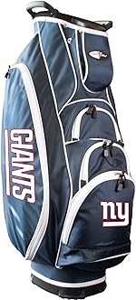 Team Golf NFL Lightweight, 10-Way Club Divider, Spring Action Stand, Insulated Cooler Pocket, Velcro Glove and Umbrella Holder & Lift Assist Handles