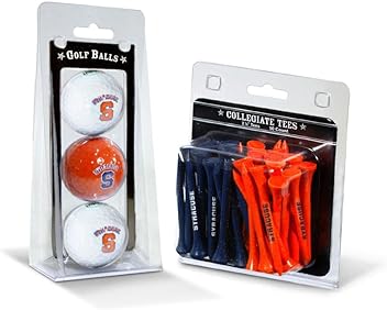 Team Golf NCAA Logo Imprinted Golf Balls (3 Count) & 2-3/4" Regulation Golf Tees (50 Count), Multi Colored