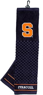 Team Golf NCAA Embroidered Golf Towel, Checkered Scrubber Design, Embroidered Logo