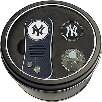 Team Golf MLB Adult-Unisex Tin Gift Set with Retractable Divot Tool, Cap Clip, and Ball Marker