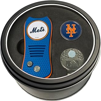 Team Golf MLB Adult-Unisex Tin Gift Set with Retractable Divot Tool, Cap Clip, and Ball Marker